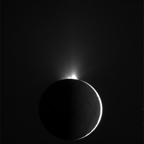 PLUME FROM SATURN'S MOON ENCELDUS